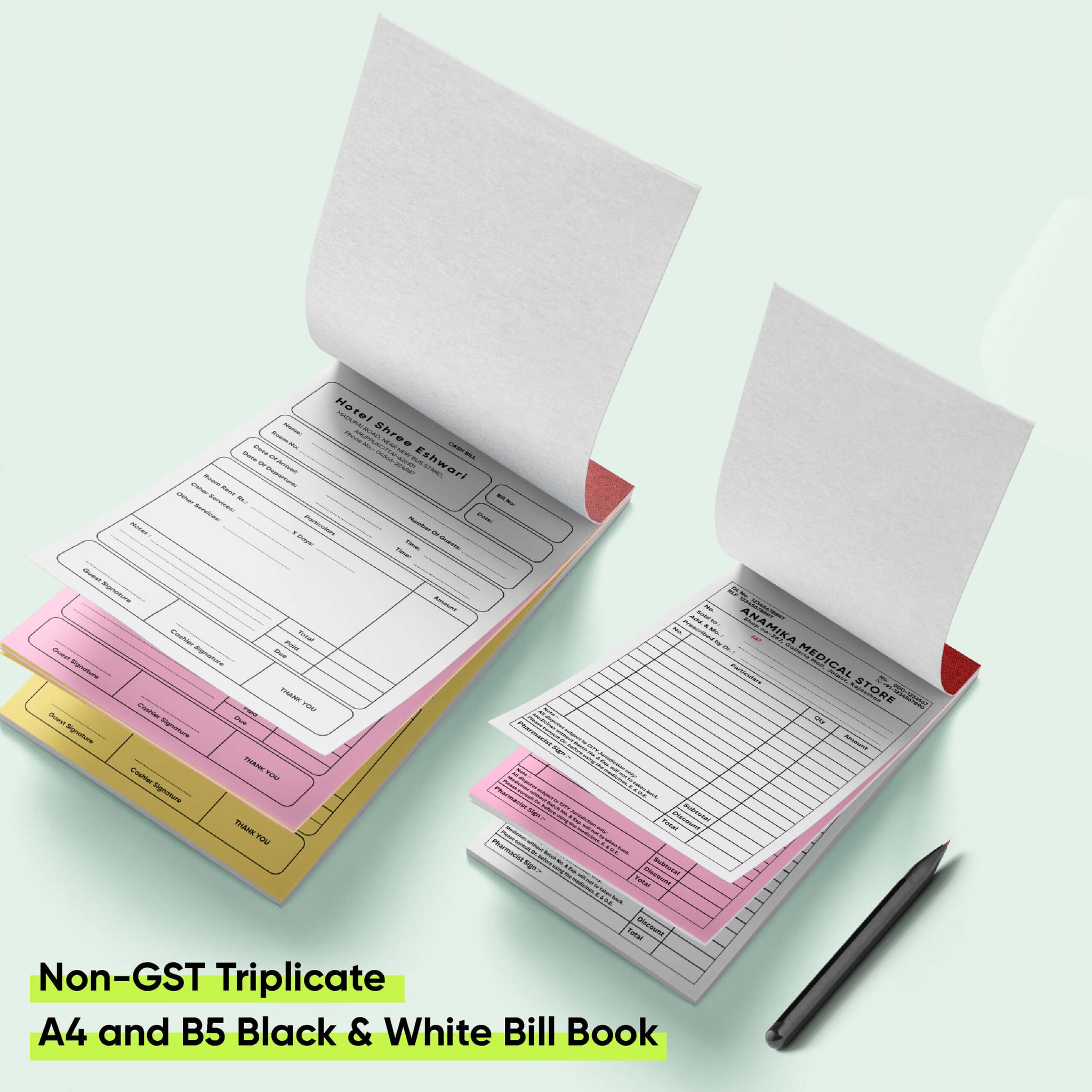 Non-GST Bill Book - alternate view