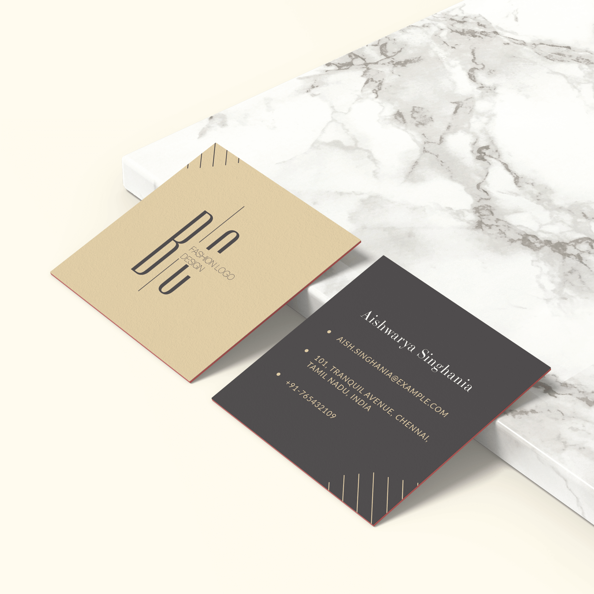 Square Business Card - alternate view